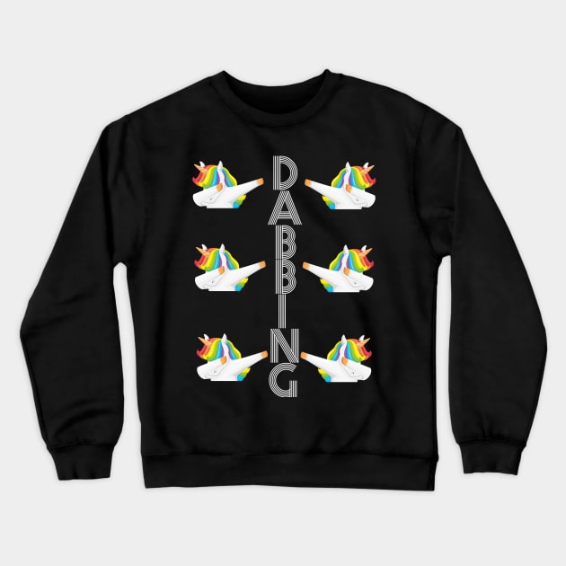 Dabbing Unicorn Crewneck Sweatshirt by Imutobi